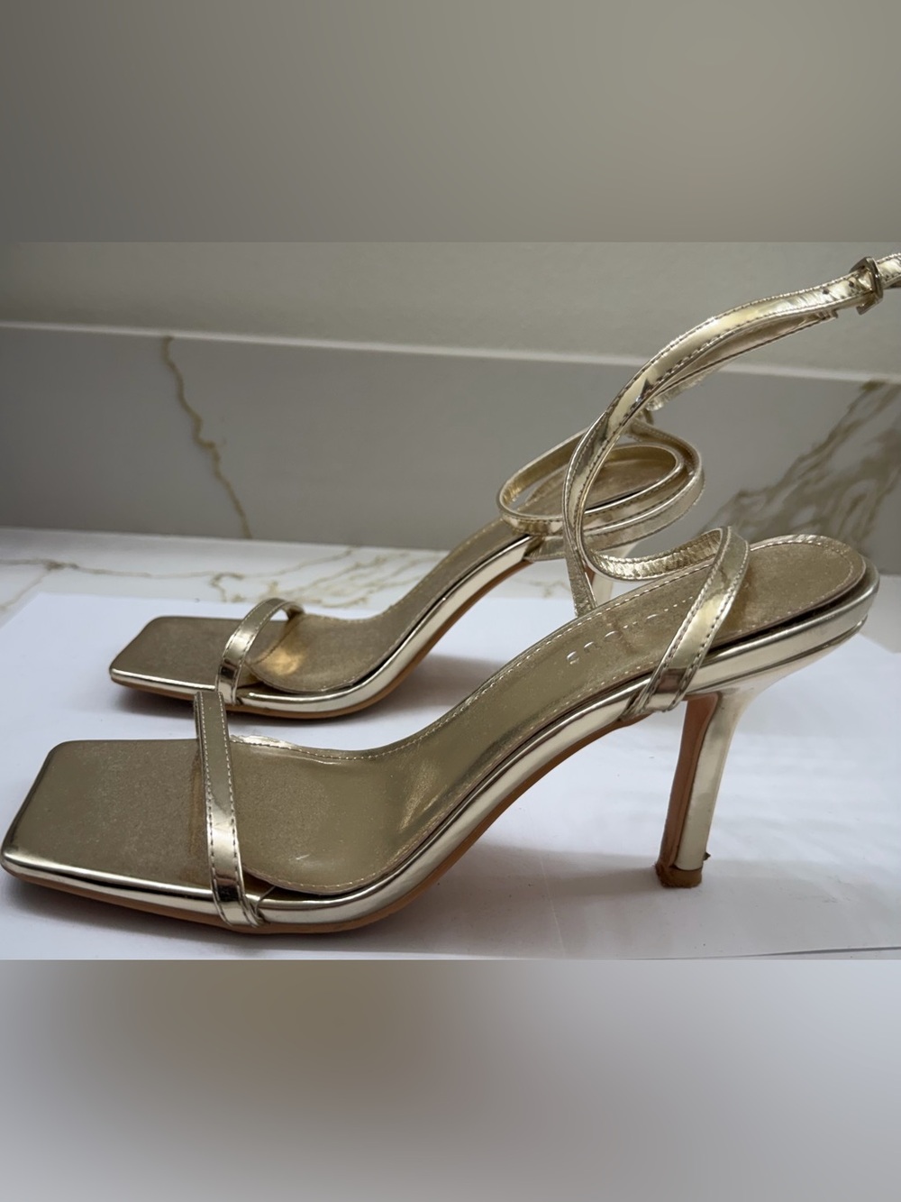 Gold Strappy Sandals